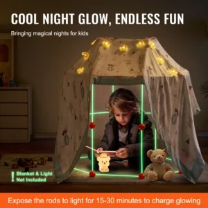 Fort Building Tunnel Kit Glow in the Dark